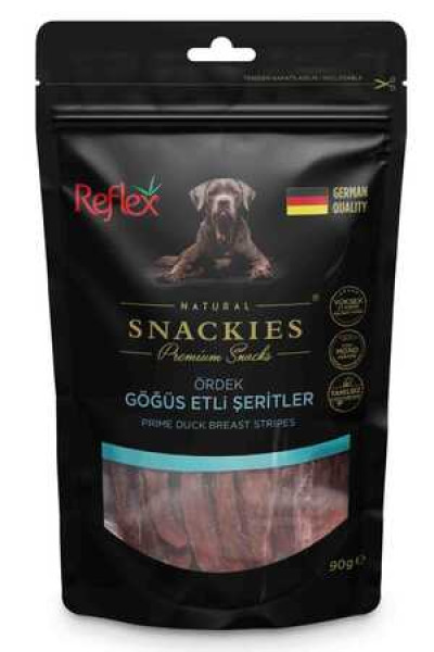 REFLEX SNACKIES ÖRDEK GÖĞÜS ETLİ ŞERİTLER 90 G - 16'LI